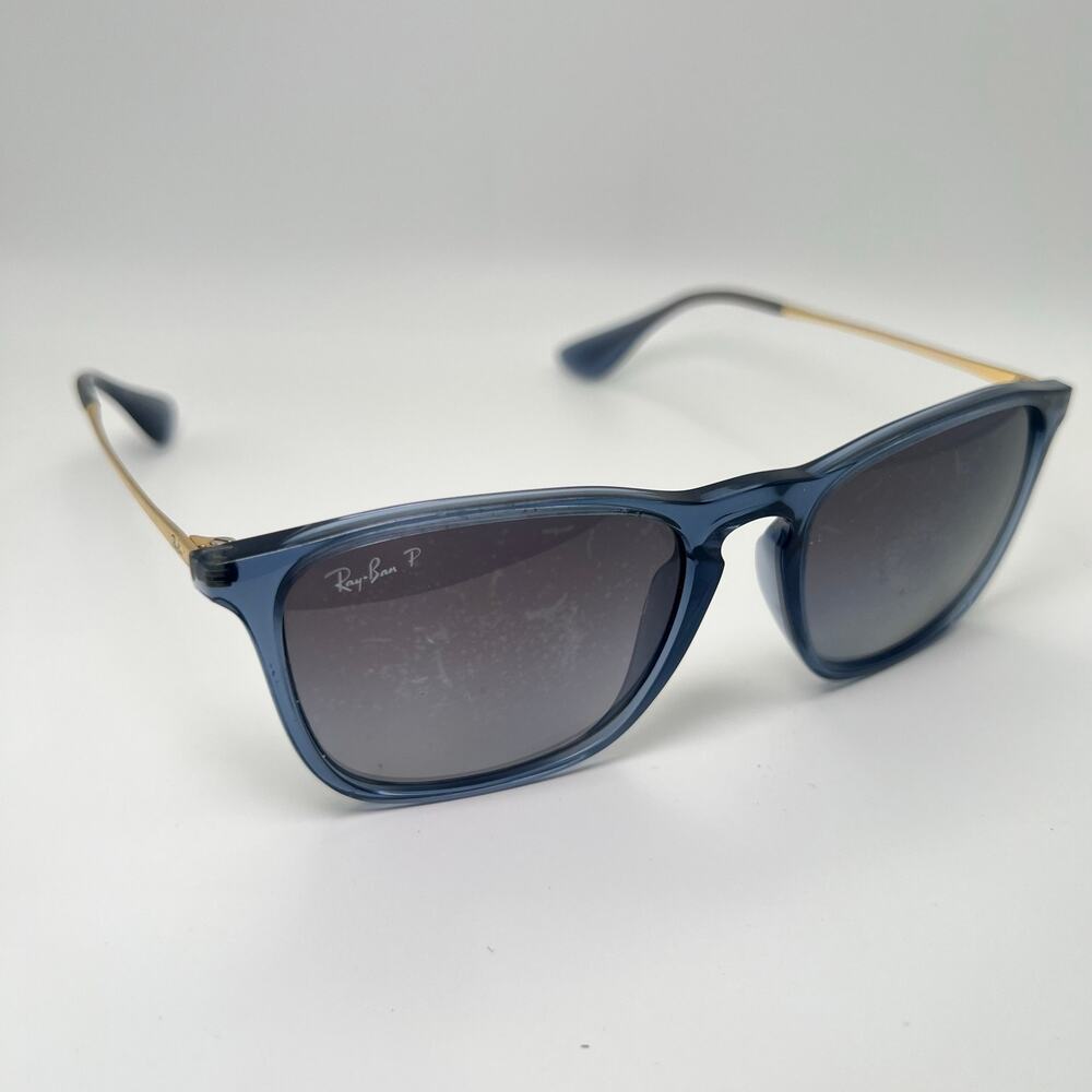 Ray-Ban RB4187 Chris 6592/T3 Sunglasses Blue Gold 54-18-145 READ